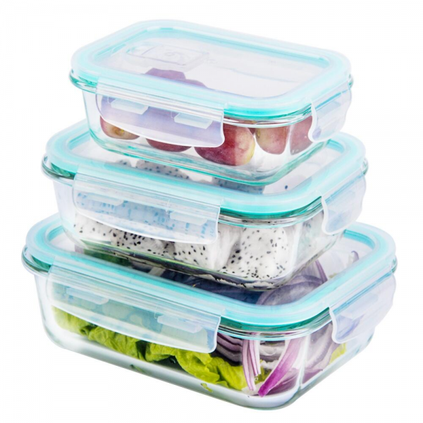 Rectangle glass food container